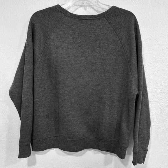 Grayson Threads GOOD VIBES Pullover Sweatshirt Gray Fleece Lined EUC Womens Sz L - Picture 2 of 6